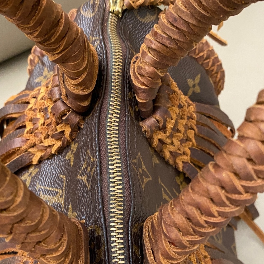 Louis Vuitton Speedy 25 Braided Fringe Satchel Custom Vintage Boho Style - Picture 6 of 16